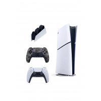 Playstation 5 Slim Digital İthalatçı Garantili + 2. Kamuflaj Dualsense + Şarj İstasyonu