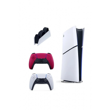 Playstation 5 Slim Digital İthalatçı Garantili + 2. Kırmızı Dualsense + Şarj İstasyonu